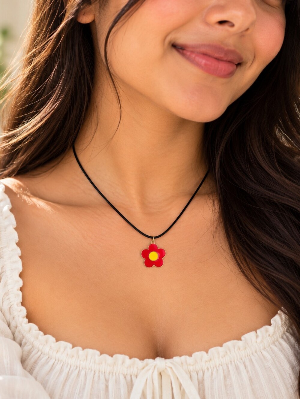 3for$20 Red Flower Pendant Necklace – Sweet Statement Jewelry